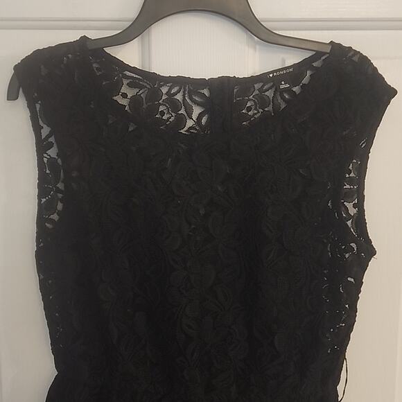 I Love Ronson Black Lace Overlay Dress, Small - Picture 2 of 7